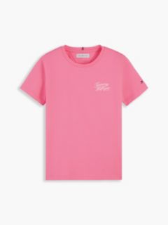 Kids' Hilfiger Script Logo T-Shirt — Exotic Pink 5