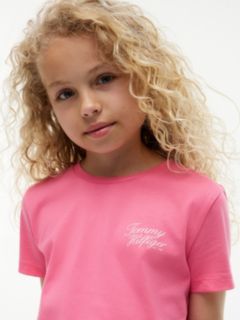 Kids' Hilfiger Script Logo T-Shirt — Exotic Pink 3