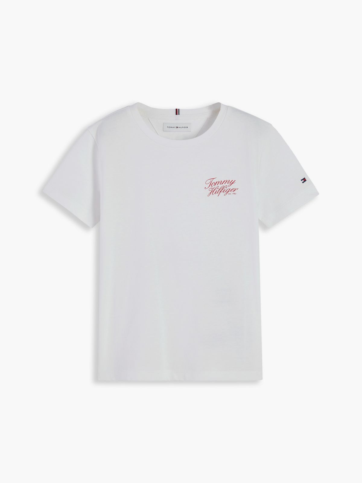 Kids' Hilfiger Script Logo T-Shirt — White
