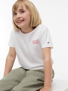 Kids' Hilfiger Script Logo T-Shirt — White 3