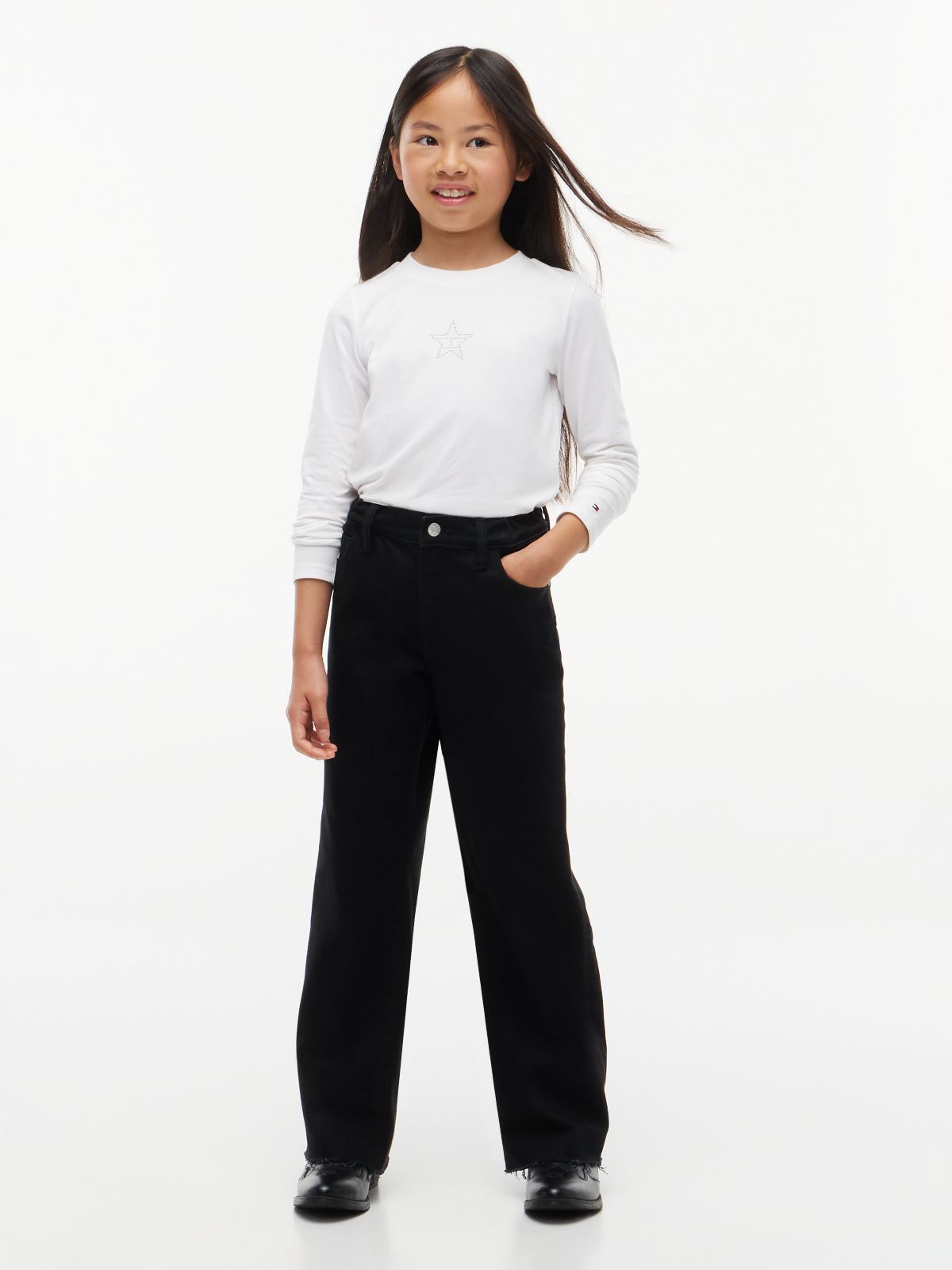 Kids' Studded Star Logo T-Shirt — White