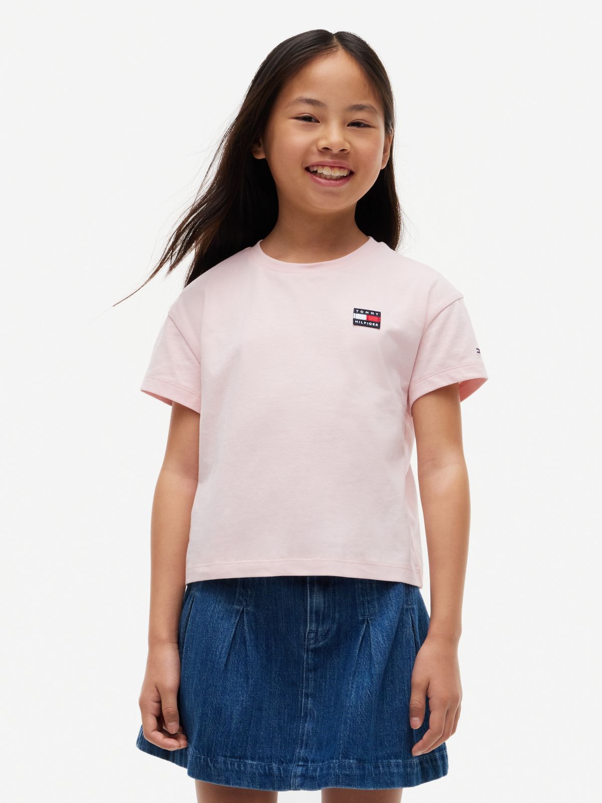 Kids' Flag Badge Logo T-Shirt — Whimsy Pink