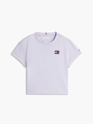 Детская футболка Tommy Hilfiger Flag Badge Logo, цвет: Лавандовый ледяной — фото 5