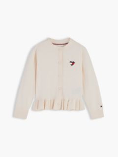 Kids' Ruffle-Hem Cardigan — Ivory Petal 6