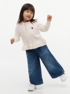 Kids' Ruffle-Hem Cardigan — Ivory Petal 2