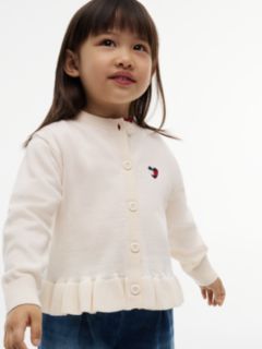 Kids' Ruffle-Hem Cardigan — Ivory Petal 4
