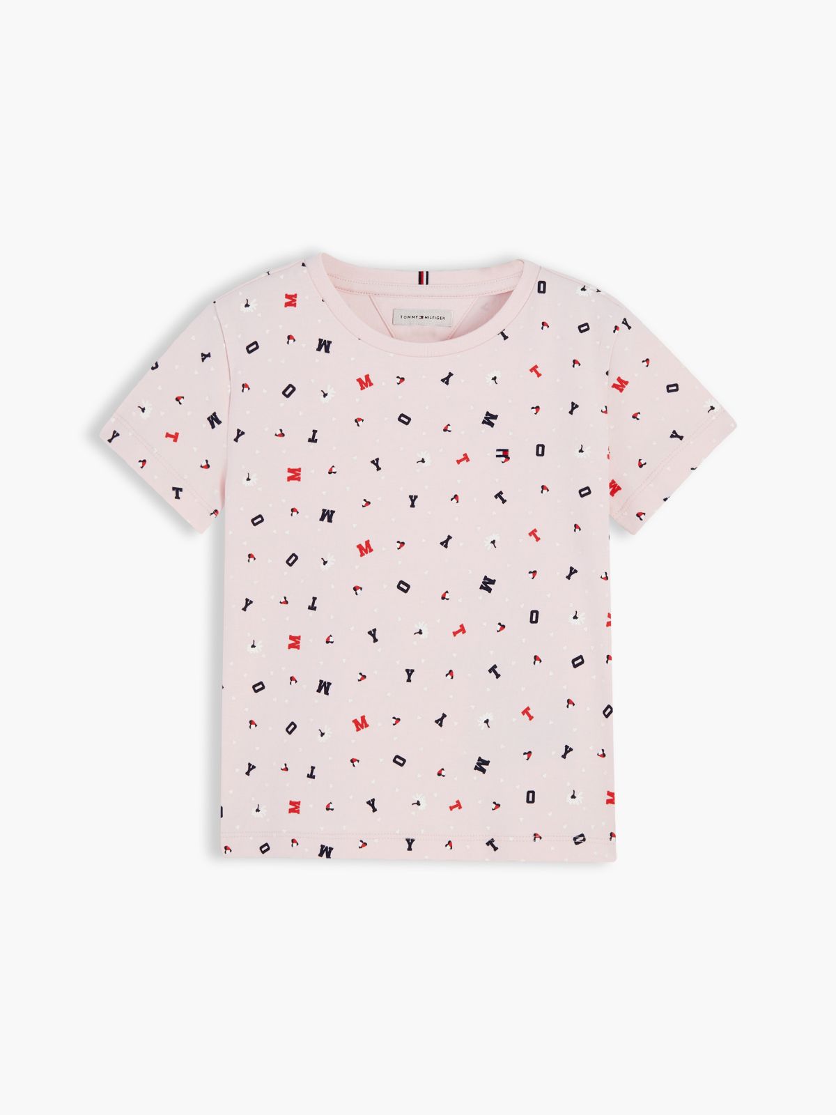 Kids' Allover Tommy Letter Logo T-Shirt — Whimsy Pink