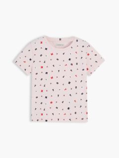 Kids' Allover Tommy Letter Logo T-Shirt — Whimsy Pink 5