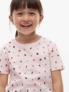 Kids' Allover Tommy Letter Logo T-Shirt — Whimsy Pink 3