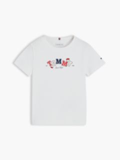 Kids' Allover Tommy Letter Logo T-Shirt — White 5