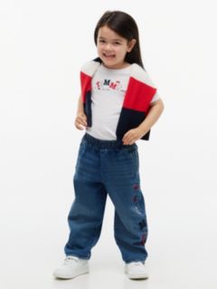 Kids' Allover Tommy Letter Logo T-Shirt — White 2