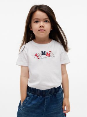 Kids' Allover Tommy Letter Logo T-Shirt, White