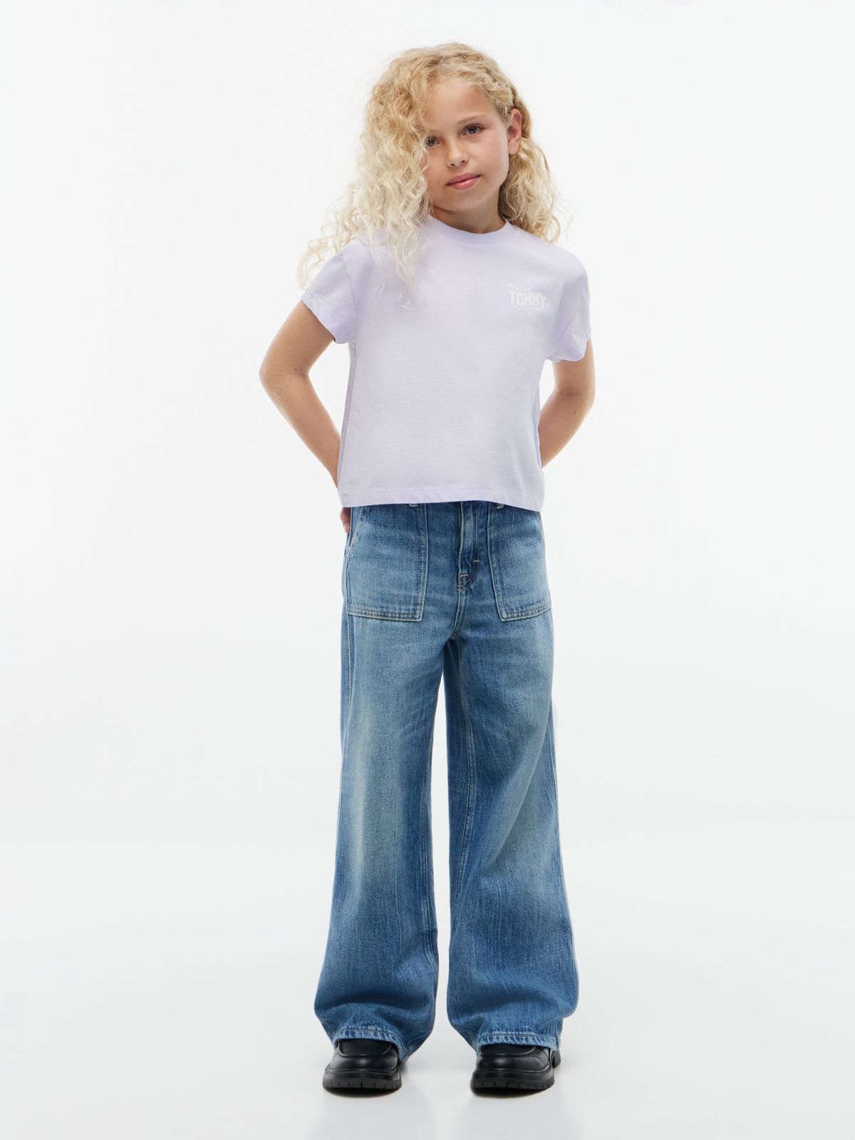 Kids' Tommy Star Logo T-Shirt — Lavender Ice