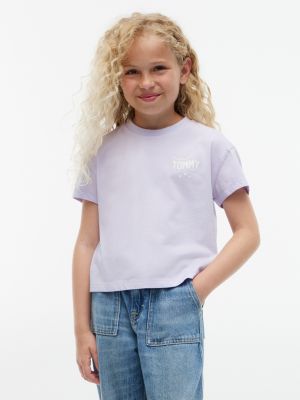 Kids' Tommy Star Logo T-Shirt, Lavender Ice