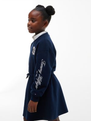 Детские платья Tommy Hilfiger Kids' Monogram Logo Sweatshirt Dress — фото 2