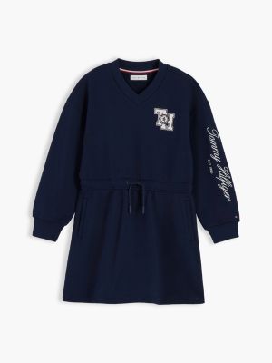 Детские платья Tommy Hilfiger Kids' Monogram Logo Sweatshirt Dress — фото 5
