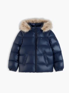 Kids' Hooded Down Puffer Jacket — Dark Blue 6