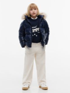 Kids' Hooded Down Puffer Jacket — Dark Blue 2