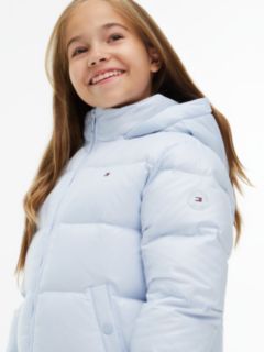 Kids' Hooded Down Puffer Jacket — Sky Blue 3
