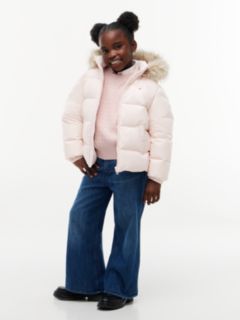 Kids' Hooded Down Puffer Jacket — Whimsy Pink 2