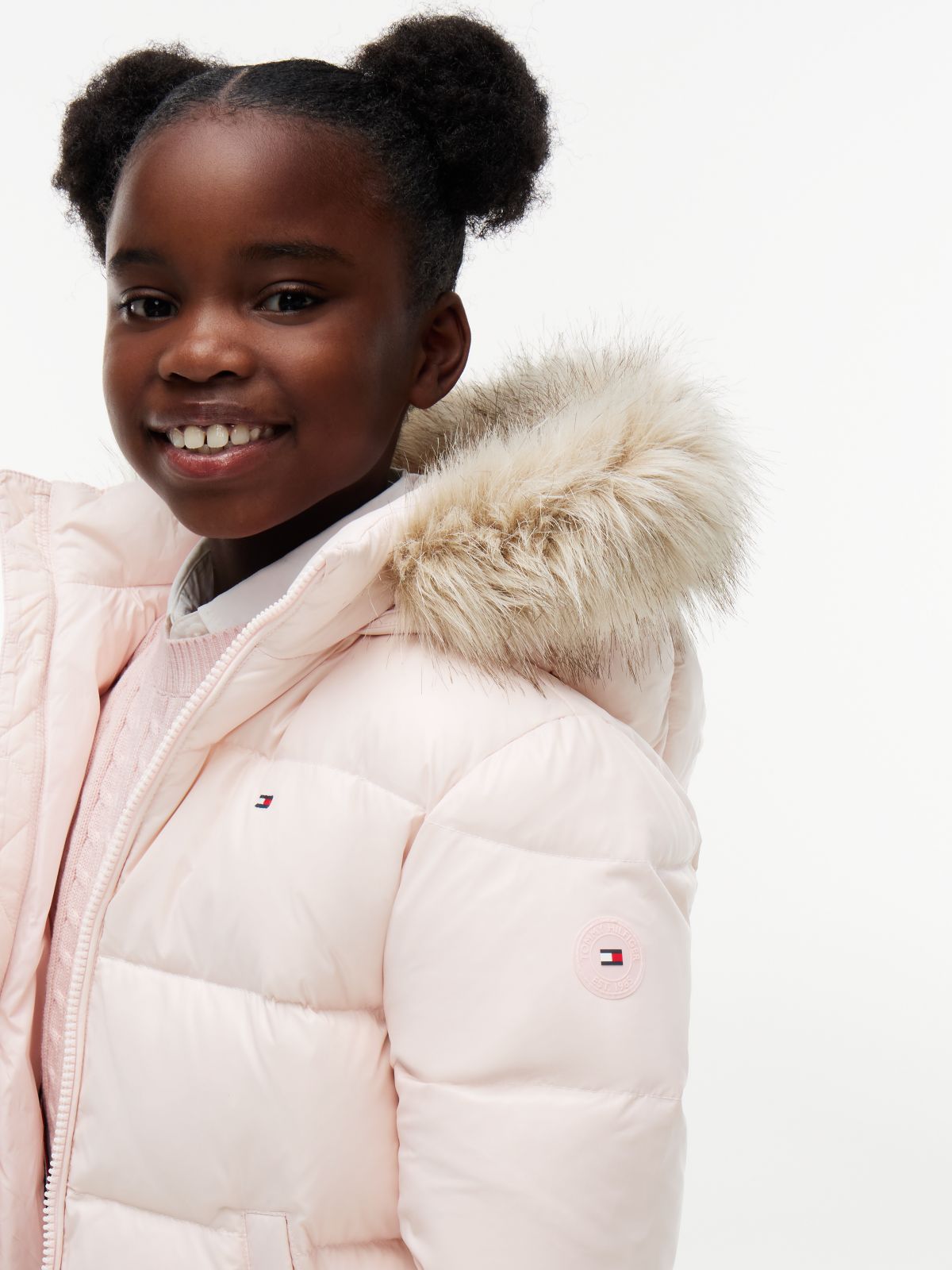 Kids' Hooded Down Puffer Jacket — Whimsy Pink