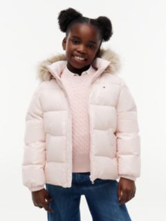 Kids' Hooded Down Puffer Jacket — Whimsy Pink 1