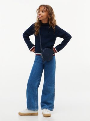 Детские свитеры Tommy Hilfiger Kids' Cable Knit Mockneck Sweater — фото 2
