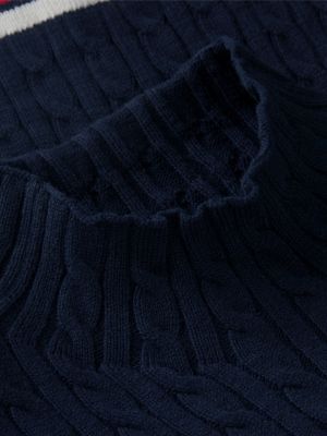 Детские свитеры Tommy Hilfiger Kids' Cable Knit Mockneck Sweater — фото 6