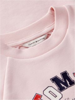 Kids' Tommy Logo Sweatshirt Dress — Whimsy Pink 6