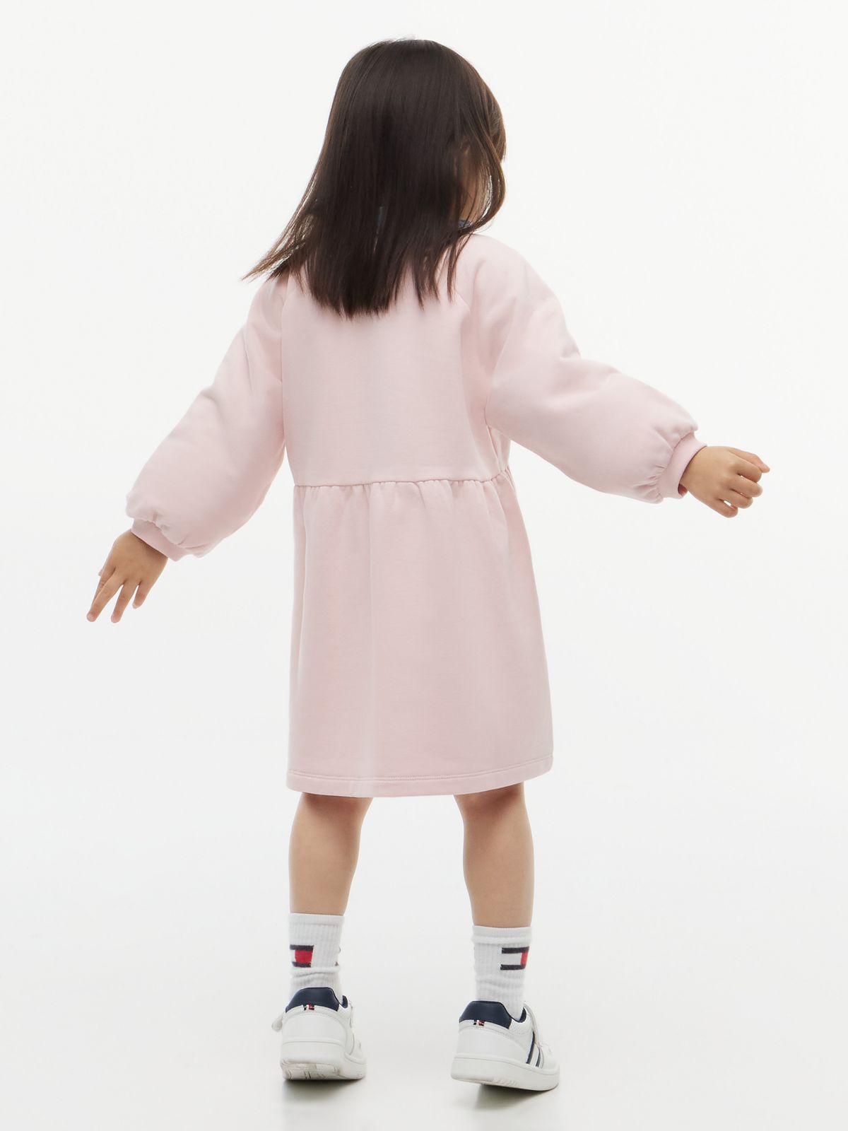 Kids' Tommy Logo Sweatshirt Dress — Whimsy Pink