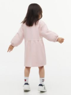 Kids' Tommy Logo Sweatshirt Dress — Whimsy Pink 4