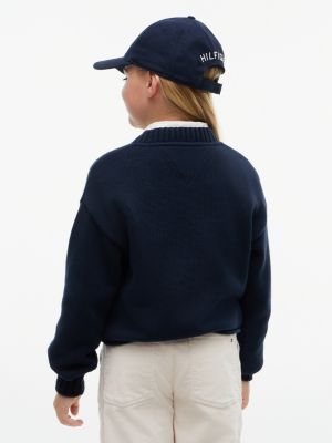 Детский свитер Tommy Hilfiger Tommy Star Logo, цвет: Тёмный синий — фото 4
