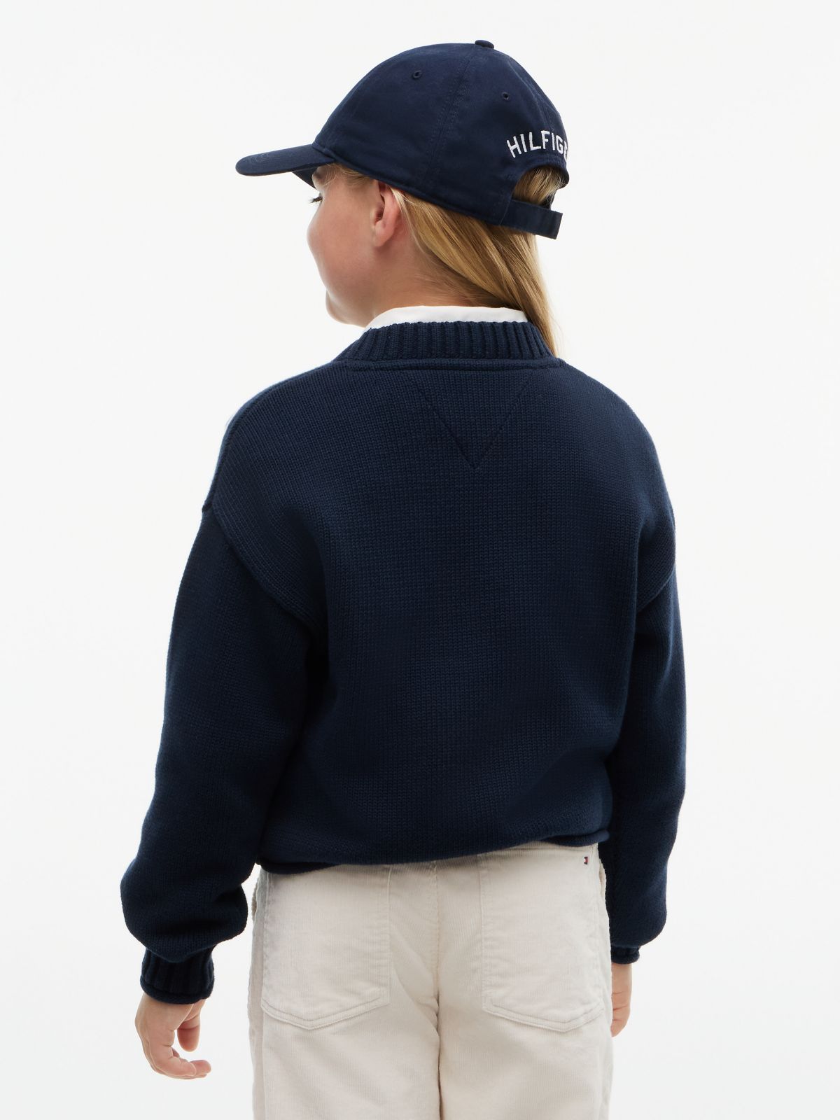 Kids' Tommy Star Logo Sweater — Dark Blue