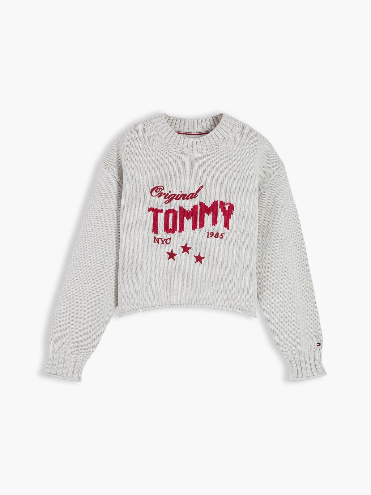 Kids' Tommy Star Logo Sweater — Light Grey Heather