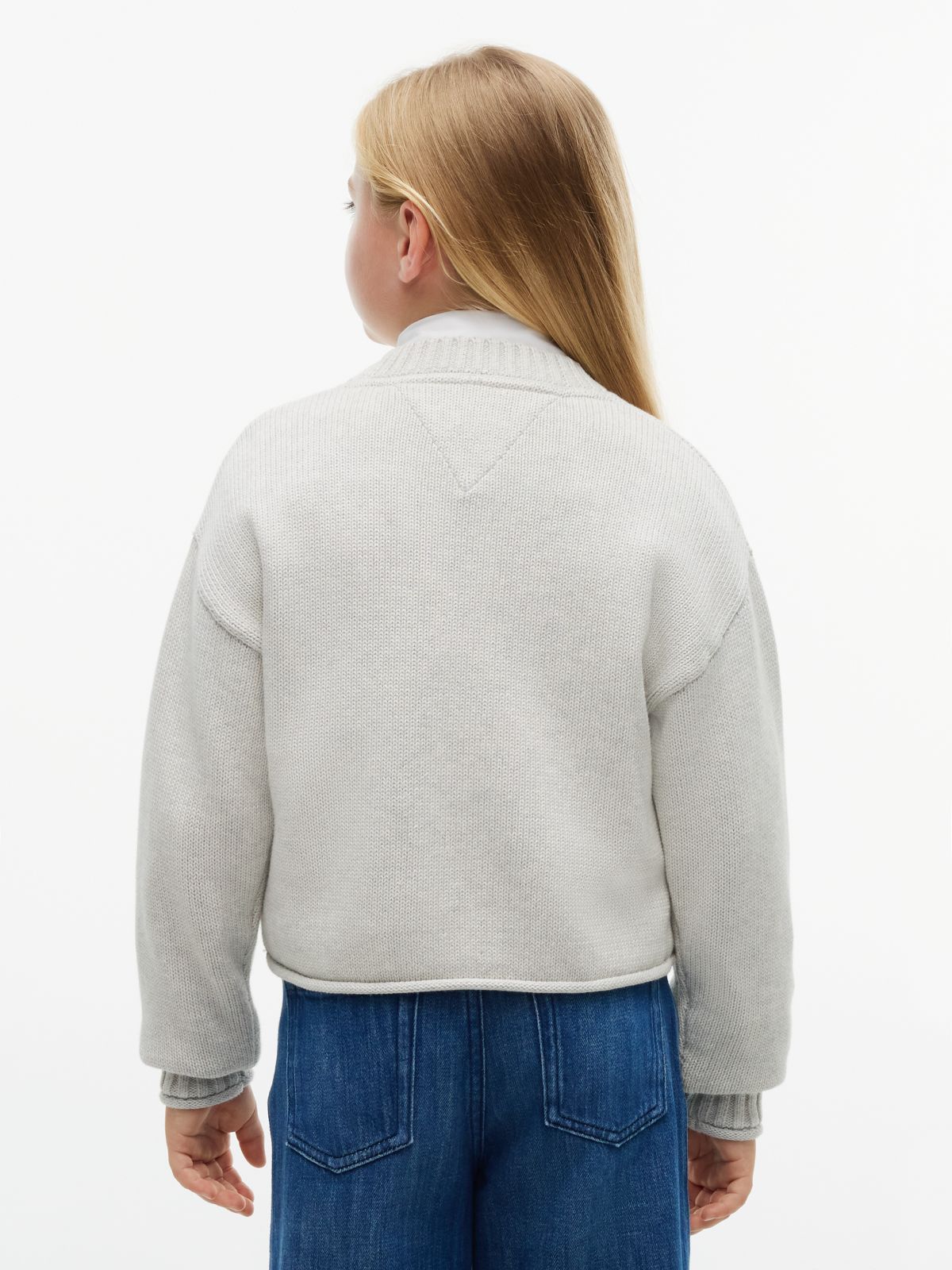 Kids' Tommy Star Logo Sweater — Light Grey Heather