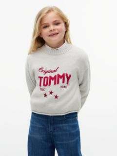 Kids' Tommy Star Logo Sweater — Light Grey Heather 1