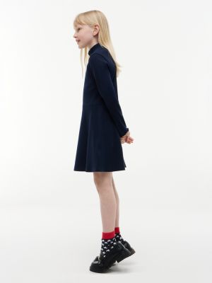Детские платья Tommy Hilfiger Kids' Stretchy Mockneck Skater Dress — фото 3