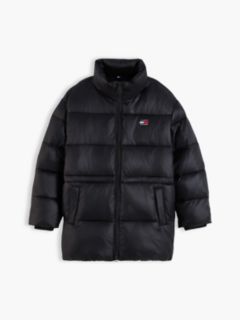 Kids' Shiny Mid-Length Puffer Jacket — Black 5