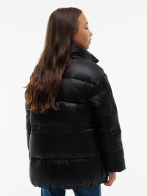 Детские куртки Tommy Hilfiger Kids' Shiny Mid-Length Puffer Jacket — фото 4