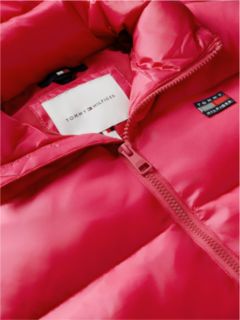 Kids' Shiny Mid-Length Puffer Jacket — Blissful Berry 7