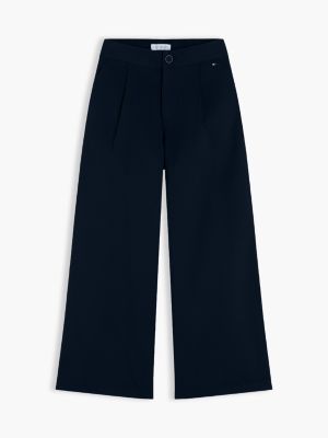 Детские брюки Tommy Hilfiger Stretch Wide Leg, цвет: Тёмный синий — фото 5
