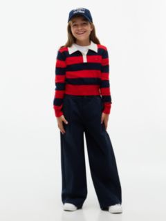Kids' Stretch Wide Leg Pant — Dark Blue 2