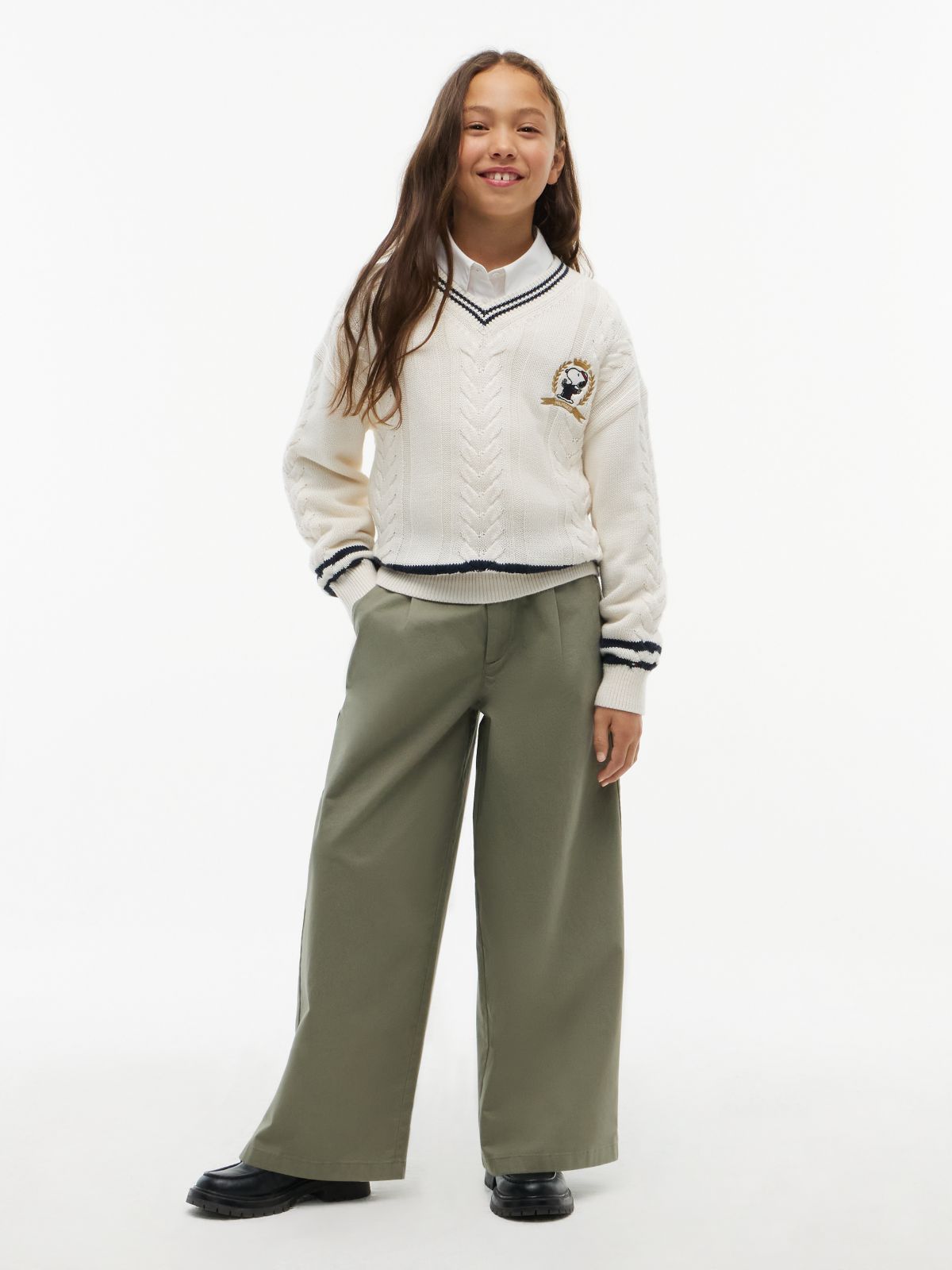 Kids' Stretch Wide Leg Pant — Utility Sage