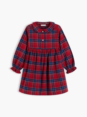 Детское платье Tommy Hilfiger Plaid Flannel, цвет: Средний красный клетчатый — фото 5