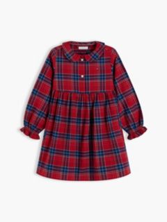 Kids' Plaid Flannel Dress — Medium Red Check 5