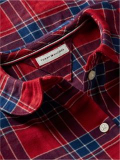 Kids' Plaid Flannel Dress — Medium Red Check 6