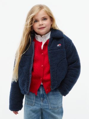 Kids' Teddy Fleece Jacket, Dark Blue