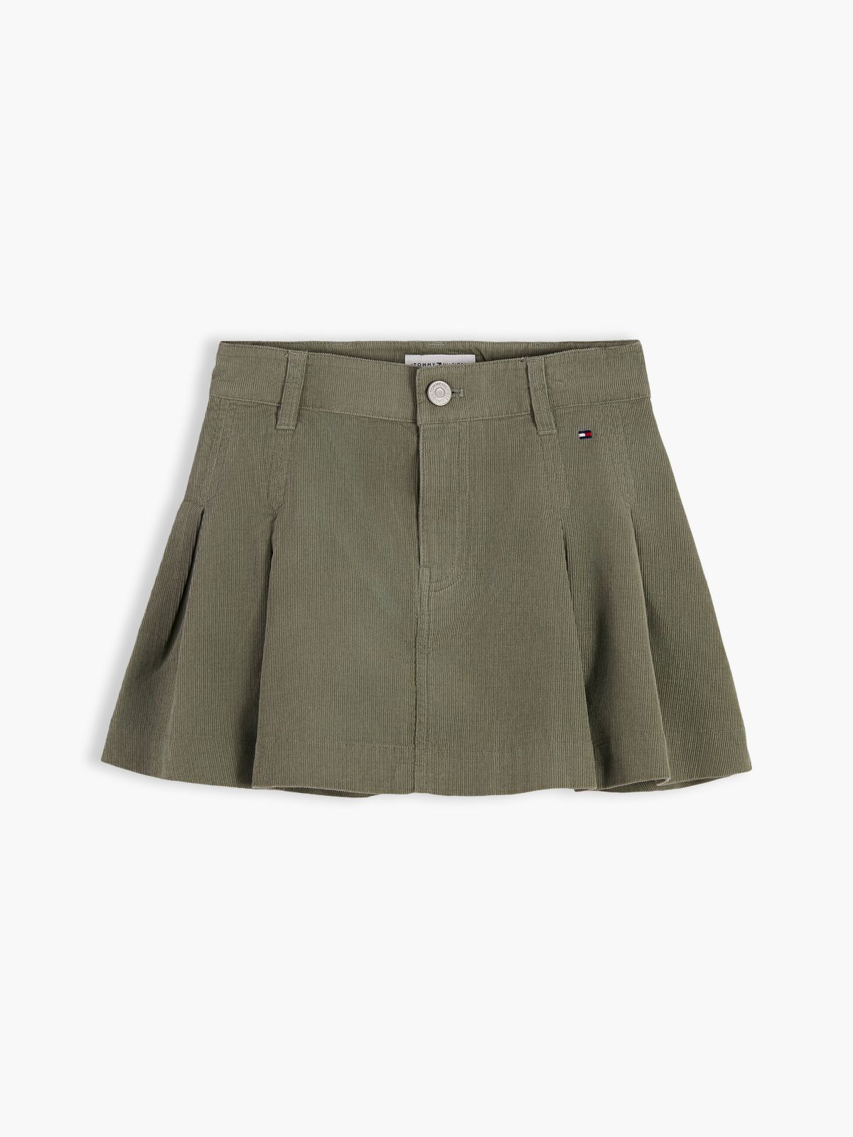Kids' Pleated Corduroy Mini Skirt — Utility Sage