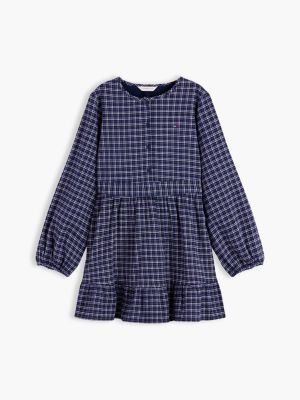 Детское платье Tommy Hilfiger Check Stretch Flannel, цвет: Синий клетчатый — фото 5