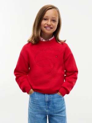 Kids' Tommy Graphic Sweater, Red